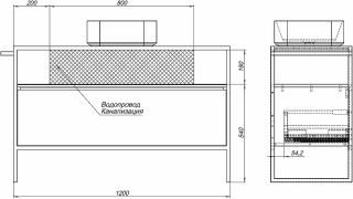 Тумба под раковину Allen Brau Priority 120 1.31004.PWM Папирус матовый